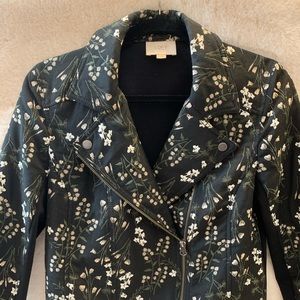 LOFT Outlet Embroidered Floral Moto Jacket